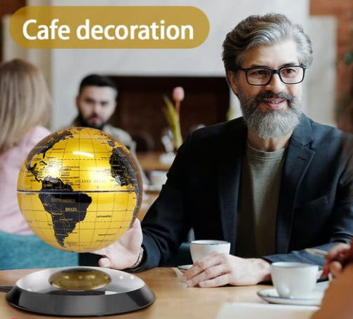 Globo de levitación magnética dorado