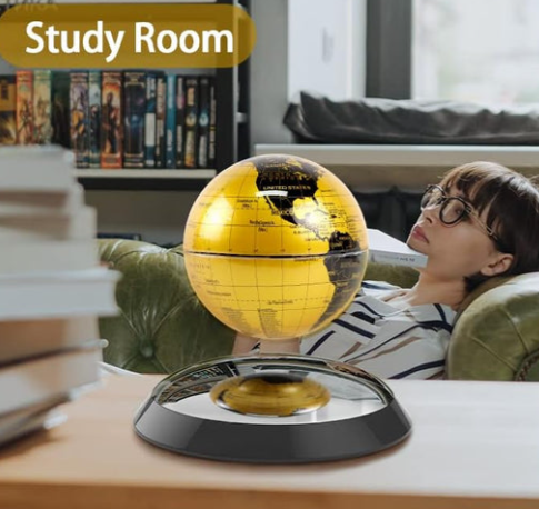 Globo de levitación magnética dorado