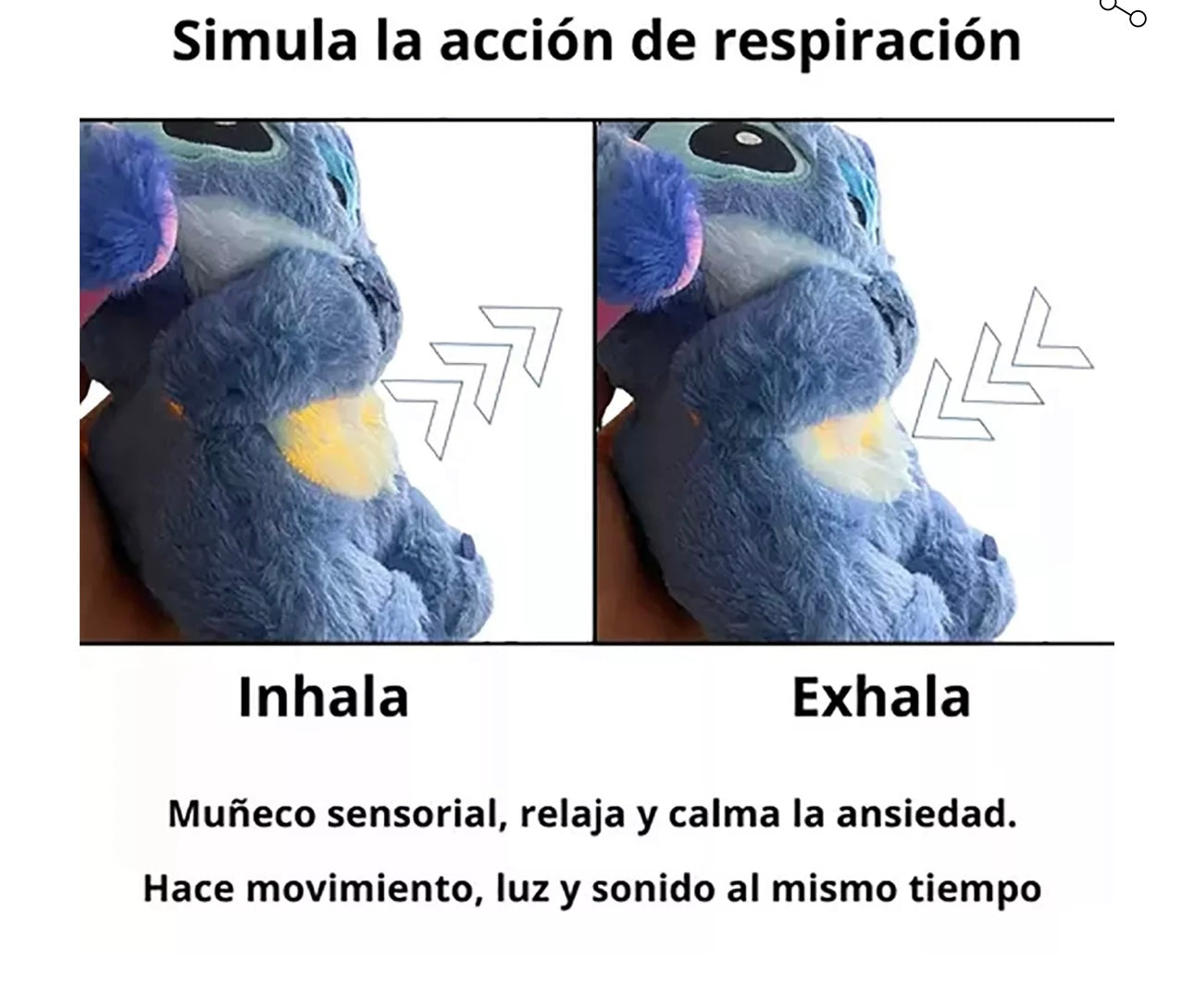 Peluche Que Respira Stitch